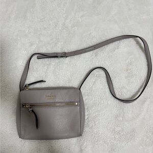Kate Spade gray Leather Crossbody Bag in Taupe